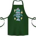 Funny Sliced Sushi Fish Fishing Fisherman Cotton Apron 100% Organic Forest Green