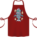 Funny Sliced Sushi Fish Fishing Fisherman Cotton Apron 100% Organic Maroon