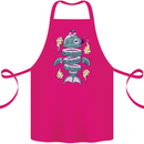 Funny Sliced Sushi Fish Fishing Fisherman Cotton Apron 100% Organic Pink
