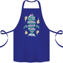 Funny Sliced Sushi Fish Fishing Fisherman Cotton Apron 100% Organic Royal Blue