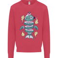 Funny Sliced Sushi Fish Fishing Fisherman Kids Sweatshirt Jumper Heliconia