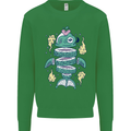 Funny Sliced Sushi Fish Fishing Fisherman Kids Sweatshirt Jumper Irish Green