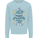 Funny Sliced Sushi Fish Fishing Fisherman Kids Sweatshirt Jumper Light Blue