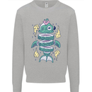 Funny Sliced Sushi Fish Fishing Fisherman Kids Sweatshirt Jumper Sports Grey