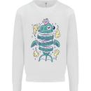 Funny Sliced Sushi Fish Fishing Fisherman Kids Sweatshirt Jumper White