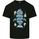 Funny Sliced Sushi Fish Fishing Fisherman Kids T-Shirt Childrens Black