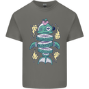 Funny Sliced Sushi Fish Fishing Fisherman Kids T-Shirt Childrens Charcoal