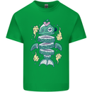 Funny Sliced Sushi Fish Fishing Fisherman Kids T-Shirt Childrens Irish Green