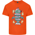 Funny Sliced Sushi Fish Fishing Fisherman Kids T-Shirt Childrens Orange