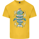 Funny Sliced Sushi Fish Fishing Fisherman Kids T-Shirt Childrens Yellow