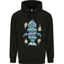 Funny Sliced Sushi Fish Fishing Fisherman Mens 80% Cotton Hoodie Black