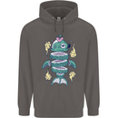 Funny Sliced Sushi Fish Fishing Fisherman Mens 80% Cotton Hoodie Charcoal