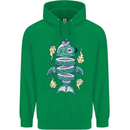 Funny Sliced Sushi Fish Fishing Fisherman Mens 80% Cotton Hoodie Irish Green