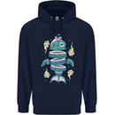 Funny Sliced Sushi Fish Fishing Fisherman Mens 80% Cotton Hoodie Navy Blue
