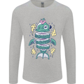 Funny Sliced Sushi Fish Fishing Fisherman Mens Long Sleeve T-Shirt Sports Grey