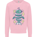 Funny Sliced Sushi Fish Fishing Fisherman Mens Sweatshirt Jumper Light Pink