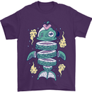 Funny Sliced Sushi Fish Fishing Fisherman Mens T-Shirt 100% Cotton Purple