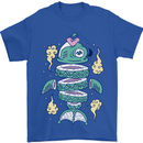 Funny Sliced Sushi Fish Fishing Fisherman Mens T-Shirt 100% Cotton Royal Blue