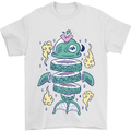 Funny Sliced Sushi Fish Fishing Fisherman Mens T-Shirt 100% Cotton White