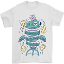 Funny Sliced Sushi Fish Fishing Fisherman Mens T-Shirt 100% Cotton White