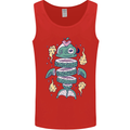 Funny Sliced Sushi Fish Fishing Fisherman Mens Vest Tank Top Red