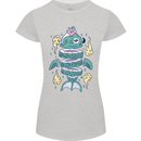 Funny Sliced Sushi Fish Fishing Fisherman Womens Petite Cut T-Shirt Sports Grey