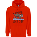 Funny Sloth Yoga Childrens Kids Hoodie Bright Red