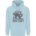 Funny Sloth Yoga Childrens Kids Hoodie Light Blue