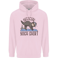 Funny Sloth Yoga Childrens Kids Hoodie Light Pink