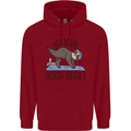 Funny Sloth Yoga Childrens Kids Hoodie Red