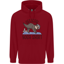 Funny Sloth Yoga Childrens Kids Hoodie Red