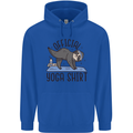Funny Sloth Yoga Childrens Kids Hoodie Royal Blue