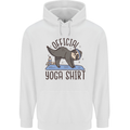 Funny Sloth Yoga Childrens Kids Hoodie White
