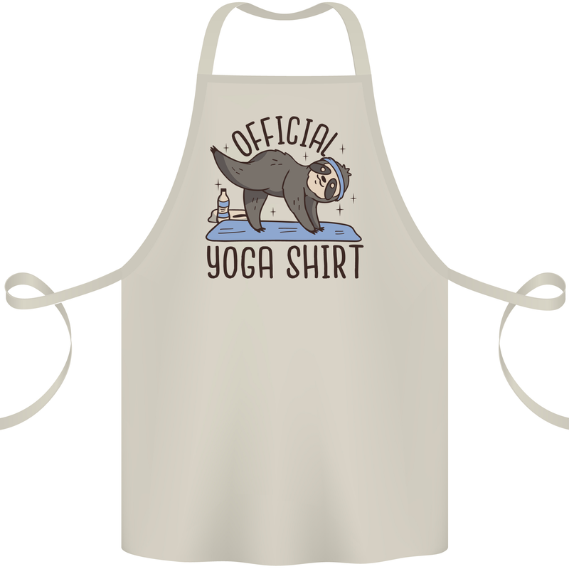Funny Sloth Yoga Cotton Apron 100% Organic Natural