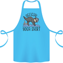 Funny Sloth Yoga Cotton Apron 100% Organic Turquoise