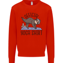 Funny Sloth Yoga Kids Sweatshirt Jumper Bright Red