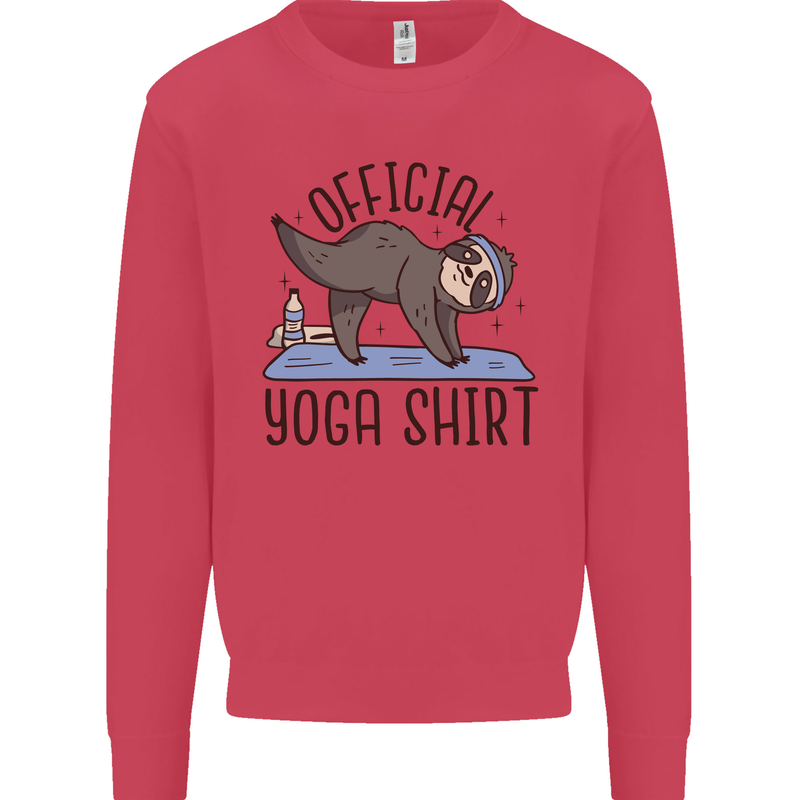 Funny Sloth Yoga Kids Sweatshirt Jumper Heliconia