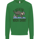 Funny Sloth Yoga Kids Sweatshirt Jumper Irish Green