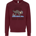 Funny Sloth Yoga Kids Sweatshirt Jumper Maroon