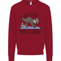 Funny Sloth Yoga Kids Sweatshirt Jumper Red