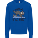 Funny Sloth Yoga Kids Sweatshirt Jumper Royal Blue
