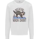Funny Sloth Yoga Kids Sweatshirt Jumper White