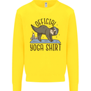 Funny Sloth Yoga Kids Sweatshirt Jumper Yellow