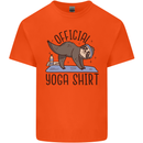 Funny Sloth Yoga Kids T-Shirt Childrens Orange