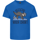 Funny Sloth Yoga Kids T-Shirt Childrens Royal Blue