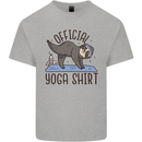 Funny Sloth Yoga Kids T-Shirt Childrens Sports Grey