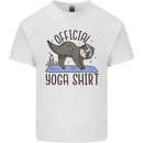 Funny Sloth Yoga Kids T-Shirt Childrens White