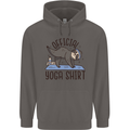 Funny Sloth Yoga Mens 80% Cotton Hoodie Charcoal