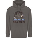 Funny Sloth Yoga Mens 80% Cotton Hoodie Charcoal