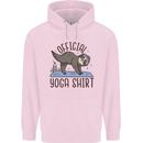 Funny Sloth Yoga Mens 80% Cotton Hoodie Light Pink